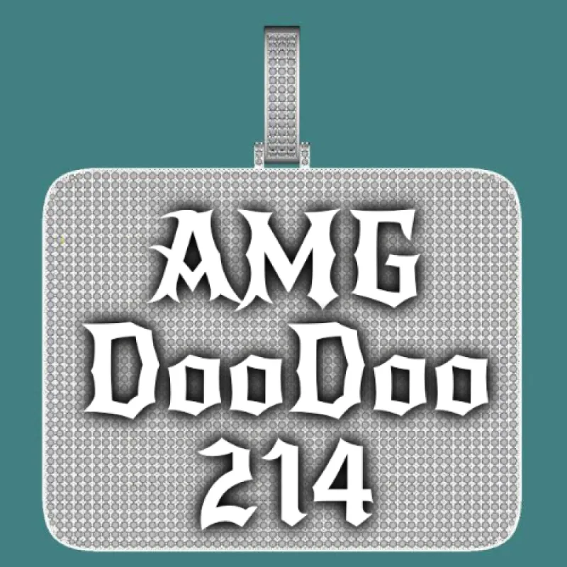 CUSTOM LETTER NECKLACE 3D BIG SQUARE sold by The GUU Shop