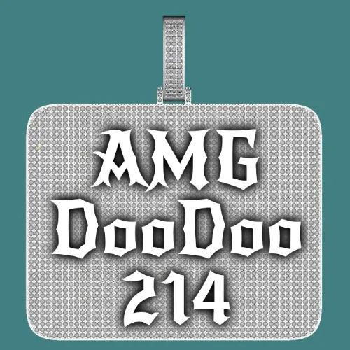 CUSTOM LETTER NECKLACE 3D BIG SQUARE sold by The GUU Shop