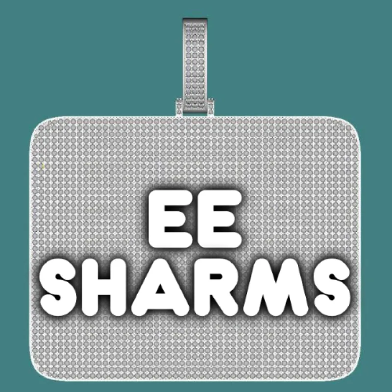 CUSTOM LETTER NECKLACE 3D BIG SQUARE sold by The GUU Shop