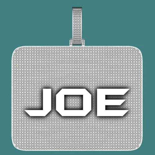 CUSTOM LETTER NECKLACE 3D BIG SQUARE sold by The GUU Shop