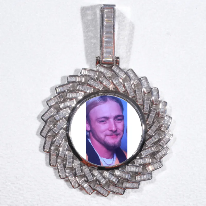 Large 3D Baguette Custom Picture Pendant sold by The GUU Shop