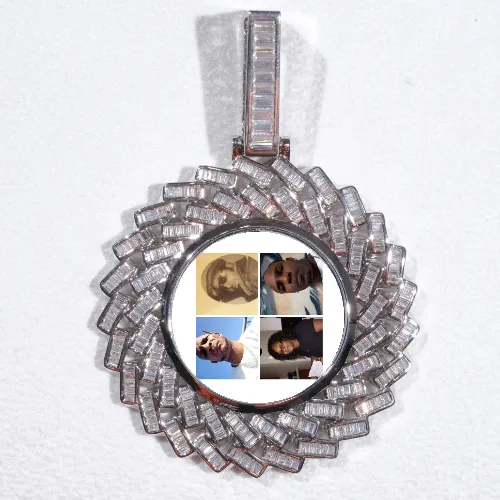 Large 3D Baguette Custom Picture Pendant sold by The GUU Shop