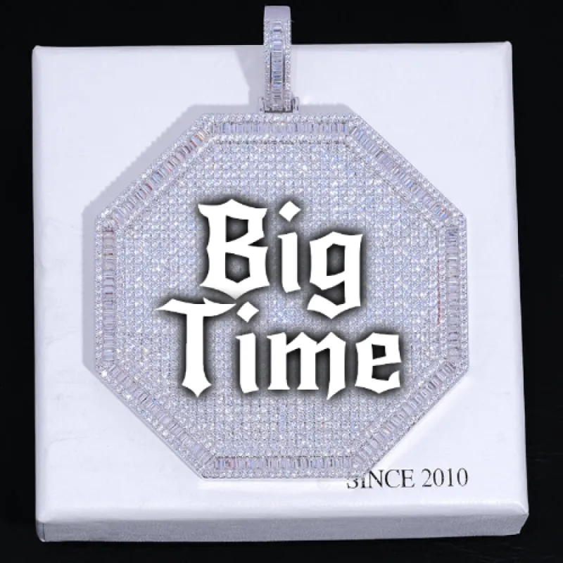 CUSTOM LETTER NECKLACE 3D BIG OCTAGON made by The GUU Shop