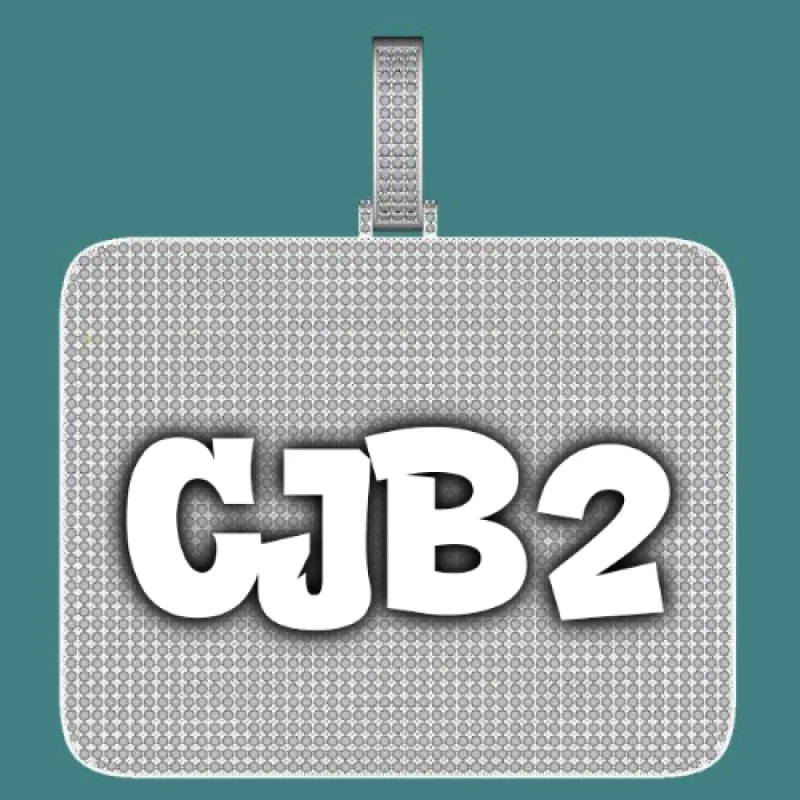 CUSTOM LETTER NECKLACE 3D BIG SQUARE sold by The GUU Shop