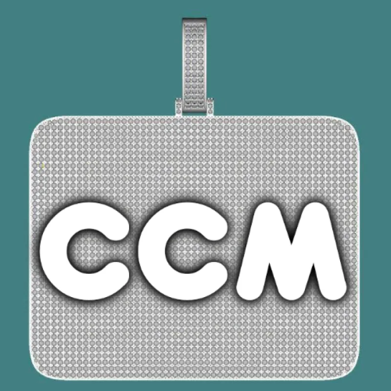 CUSTOM LETTER NECKLACE 3D BIG SQUARE sold by The GUU Shop