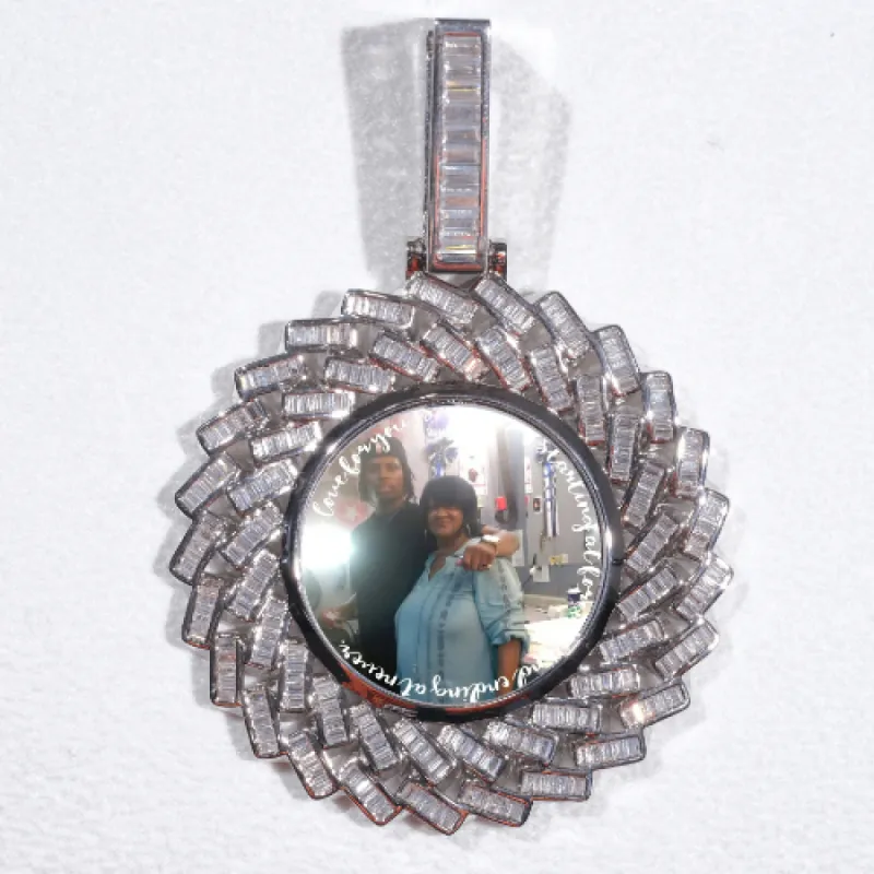 Large 3D Baguette Custom Picture Pendant sold by The GUU Shop