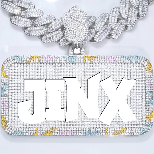 CUSTOM LETTER NECKLACE 3D COLORFUL SQUARE sold by The GUU Shop