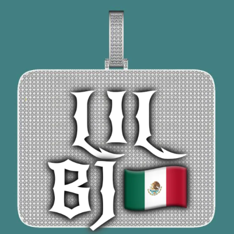 CUSTOM LETTER NECKLACE 3D BIG SQUARE sold by The GUU Shop