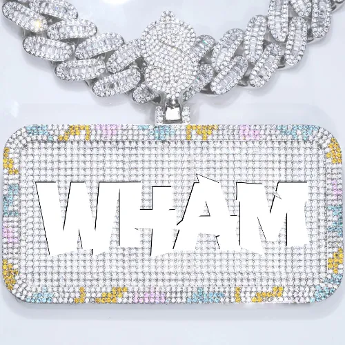 CUSTOM LETTER NECKLACE 3D COLORFUL SQUARE sold by The GUU Shop