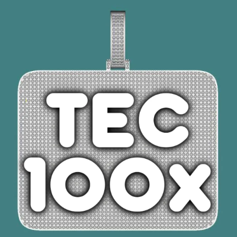 CUSTOM LETTER NECKLACE 3D BIG SQUARE sold by The GUU Shop