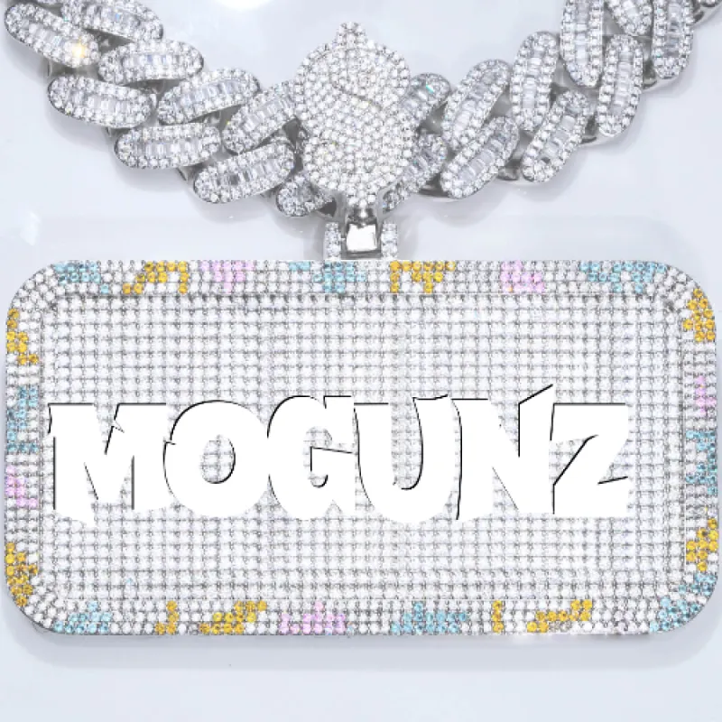 CUSTOM LETTER NECKLACE 3D COLORFUL SQUARE sold by The GUU Shop