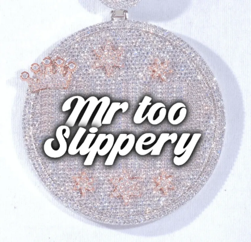 CUSTOM LETTER NECKLACE 3D BIG CROWN DISC sold by The GUU Shop