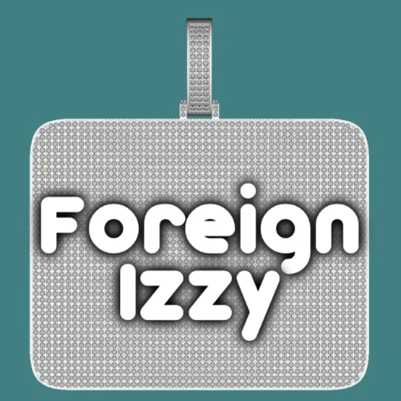 CUSTOM LETTER NECKLACE 3D BIG SQUARE sold by The GUU Shop