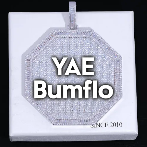 CUSTOM LETTER NECKLACE 3D BIG OCTAGON sold by The GUU Shop