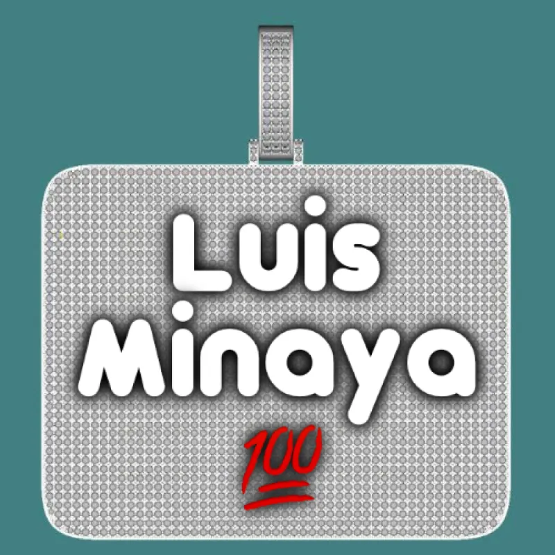 CUSTOM LETTER NECKLACE 3D BIG SQUARE sold by The GUU Shop