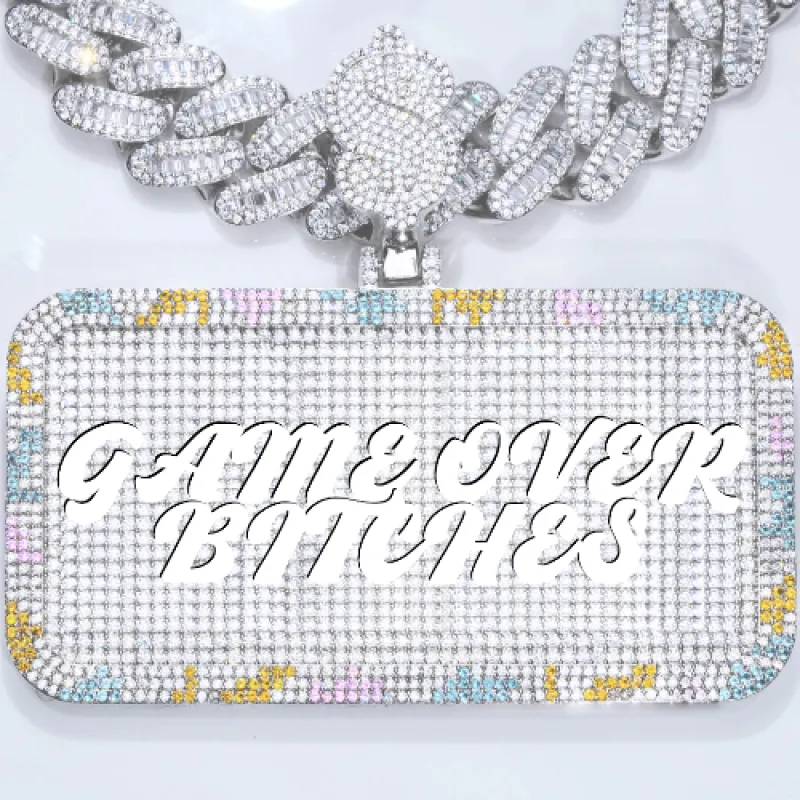 CUSTOM LETTER NECKLACE 3D COLORFUL SQUARE sold by The GUU Shop