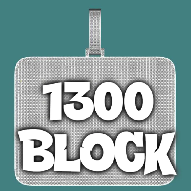 CUSTOM LETTER NECKLACE 3D BIG SQUARE sold by The GUU Shop