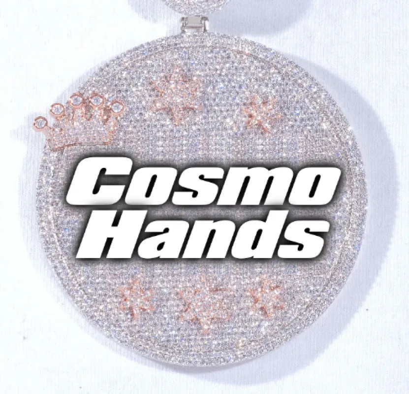 CUSTOM LETTER NECKLACE 3D BIG CROWN DISC sold by The GUU Shop