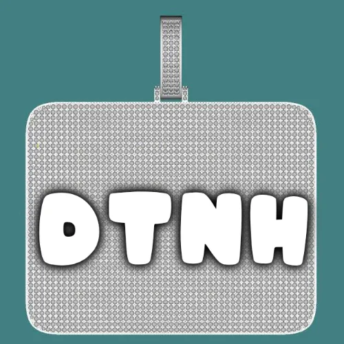 CUSTOM LETTER NECKLACE 3D BIG SQUARE sold by The GUU Shop