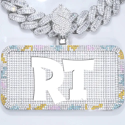 CUSTOM LETTER NECKLACE 3D COLORFUL SQUARE sold by The GUU Shop