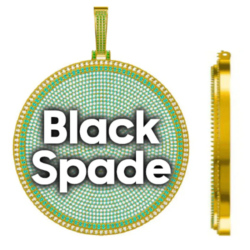 CUSTOM LETTER NECKLACE 3D BIG DISC sold by The GUU Shop