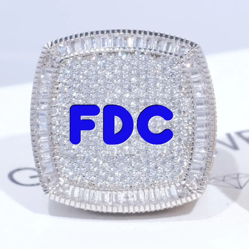 CUSTOM LETTER 3D ICED RING sold by The GUU Shop