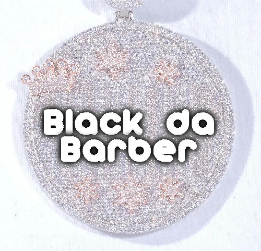 CUSTOM LETTER NECKLACE 3D BIG CROWN DISC sold by The GUU Shop