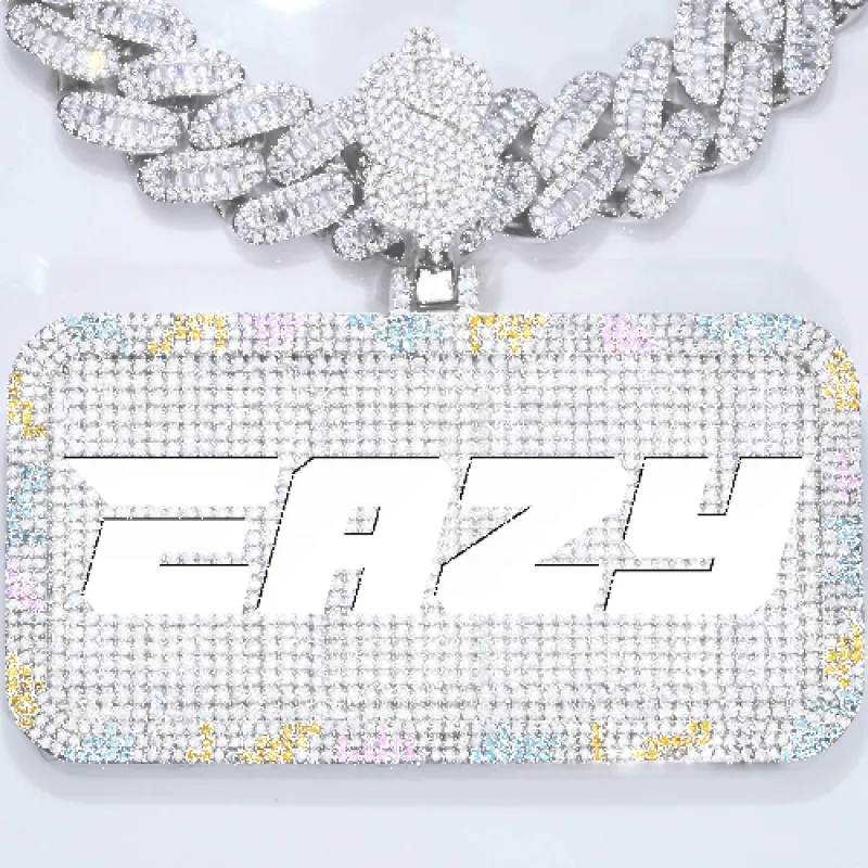 CUSTOM LETTER NECKLACE 3D COLORFUL SQUARE sold by The GUU Shop