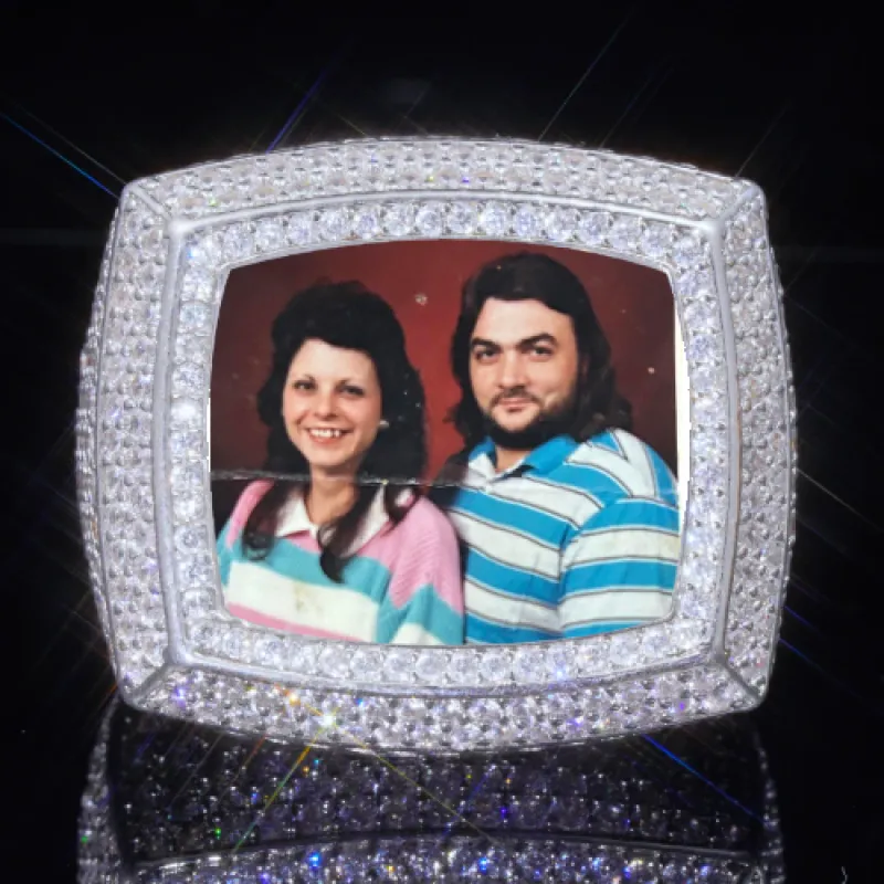 3D CUSTOM PICTURE ICED RING sold by The GUU Shop