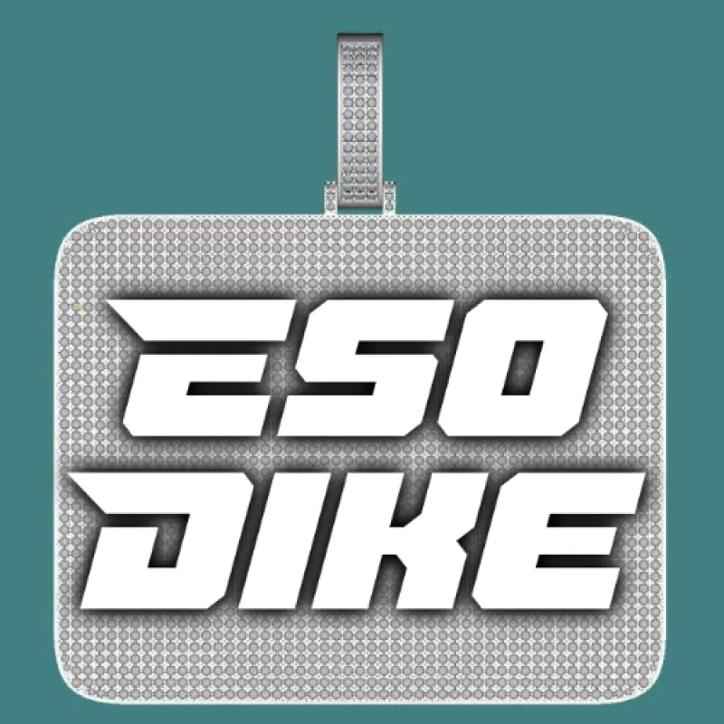 CUSTOM LETTER NECKLACE 3D BIG SQUARE sold by The GUU Shop