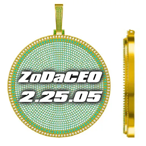 CUSTOM LETTER NECKLACE 3D BIG DISC sold by The GUU Shop