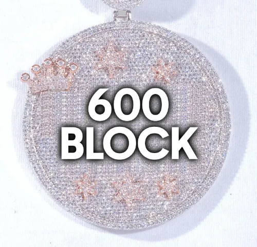 CUSTOM LETTER NECKLACE 3D BIG CROWN DISC sold by The GUU Shop