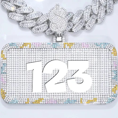 CUSTOM LETTER NECKLACE 3D COLORFUL SQUARE sold by The GUU Shop