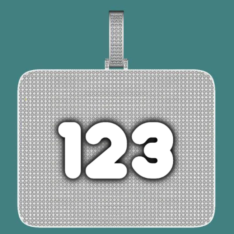 CUSTOM LETTER NECKLACE 3D BIG SQUARE sold by The GUU Shop