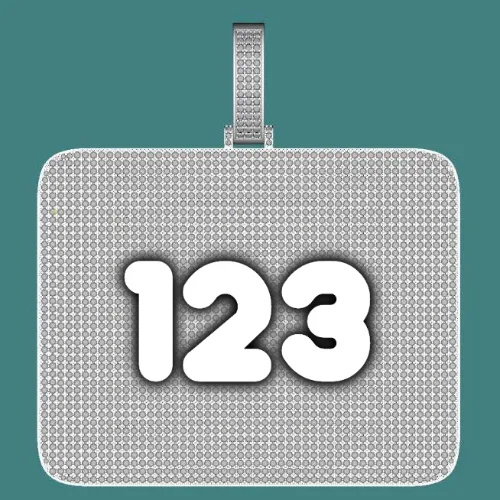 CUSTOM LETTER NECKLACE 3D BIG SQUARE sold by The GUU Shop