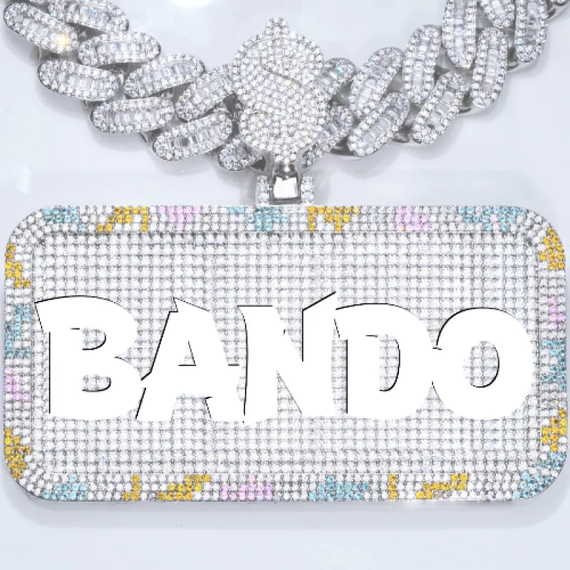 CUSTOM LETTER NECKLACE 3D COLORFUL SQUARE sold by The GUU Shop