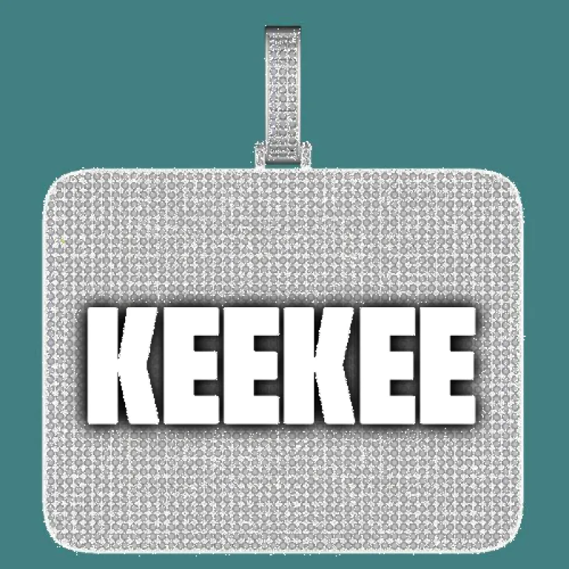 CUSTOM LETTER NECKLACE 3D BIG SQUARE sold by The GUU Shop