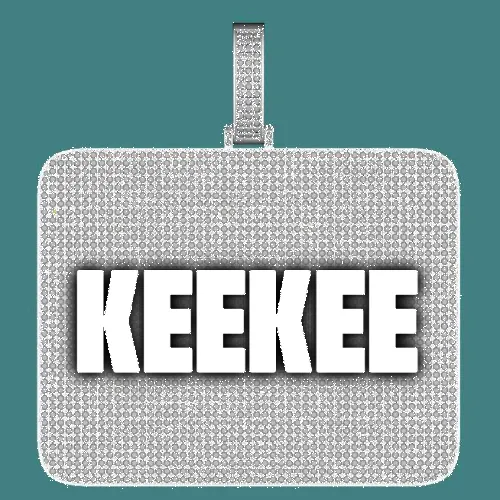 CUSTOM LETTER NECKLACE 3D BIG SQUARE sold by The GUU Shop