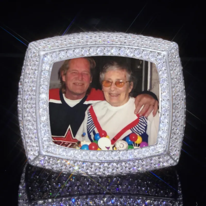 3D CUSTOM PICTURE ICED RING sold by The GUU Shop