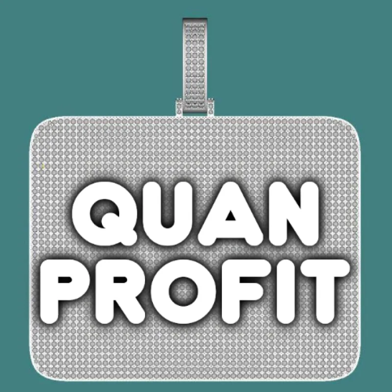 CUSTOM LETTER NECKLACE 3D BIG SQUARE sold by The GUU Shop