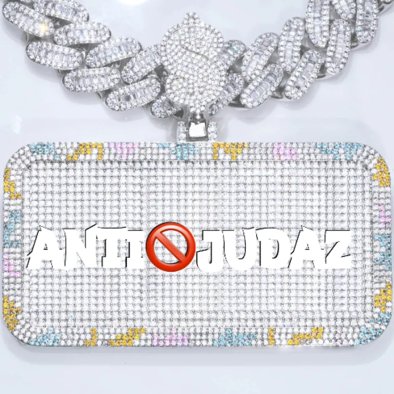 CUSTOM LETTER NECKLACE 3D COLORFUL SQUARE sold by The GUU Shop