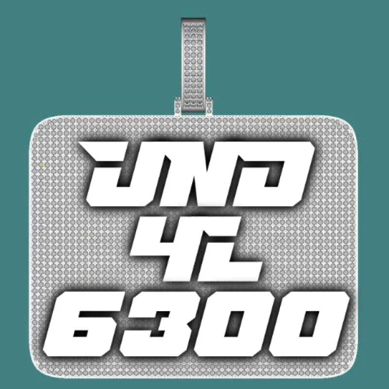 CUSTOM LETTER NECKLACE 3D BIG SQUARE sold by The GUU Shop