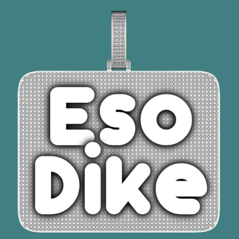 CUSTOM LETTER NECKLACE 3D BIG SQUARE sold by The GUU Shop