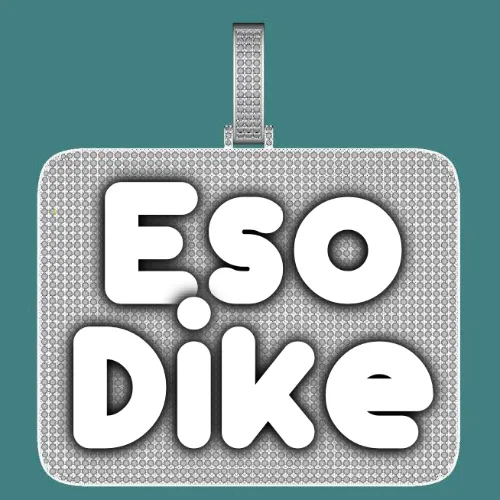 CUSTOM LETTER NECKLACE 3D BIG SQUARE sold by The GUU Shop