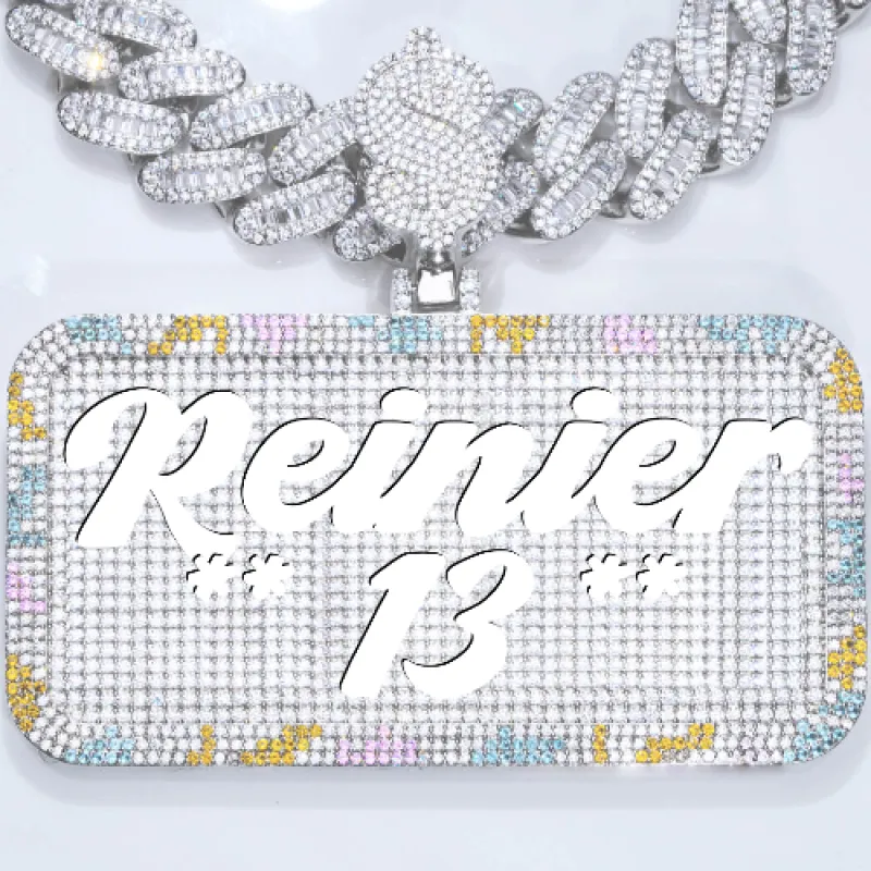 CUSTOM LETTER NECKLACE 3D COLORFUL SQUARE sold by The GUU Shop