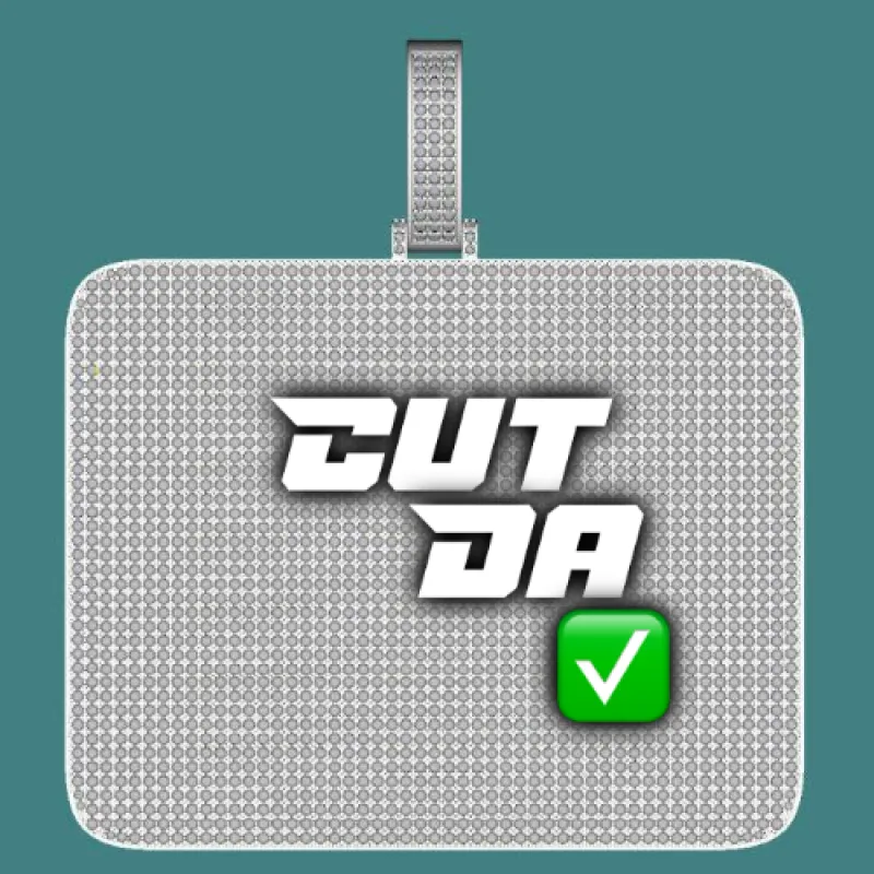 CUSTOM LETTER NECKLACE 3D BIG SQUARE sold by The GUU Shop