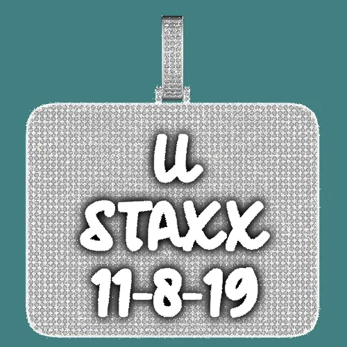 CUSTOM LETTER NECKLACE 3D BIG SQUARE sold by The GUU Shop