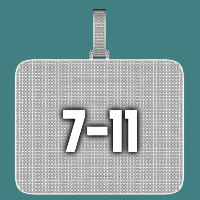 CUSTOM LETTER NECKLACE 3D BIG SQUARE sold by The GUU Shop