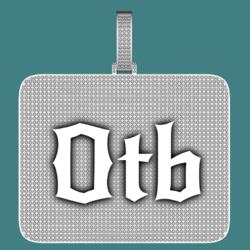 CUSTOM LETTER NECKLACE 3D BIG SQUARE sold by The GUU Shop