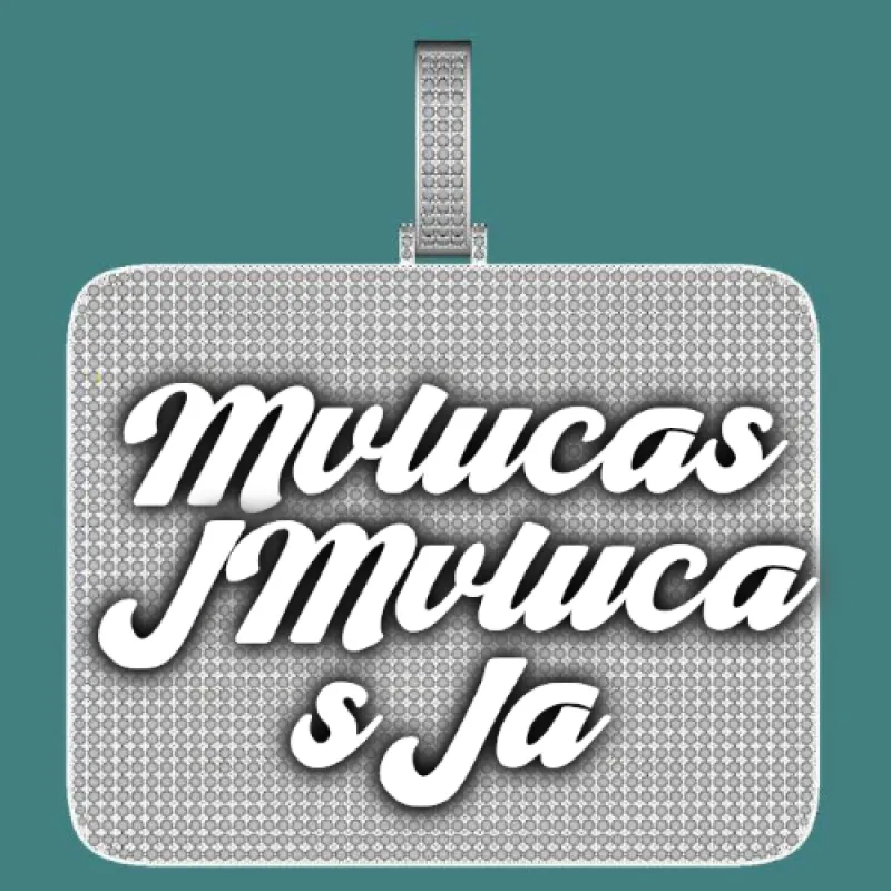 CUSTOM LETTER NECKLACE 3D BIG SQUARE sold by The GUU Shop